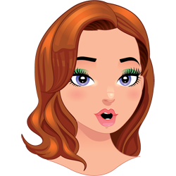 Auburn hair girl icon